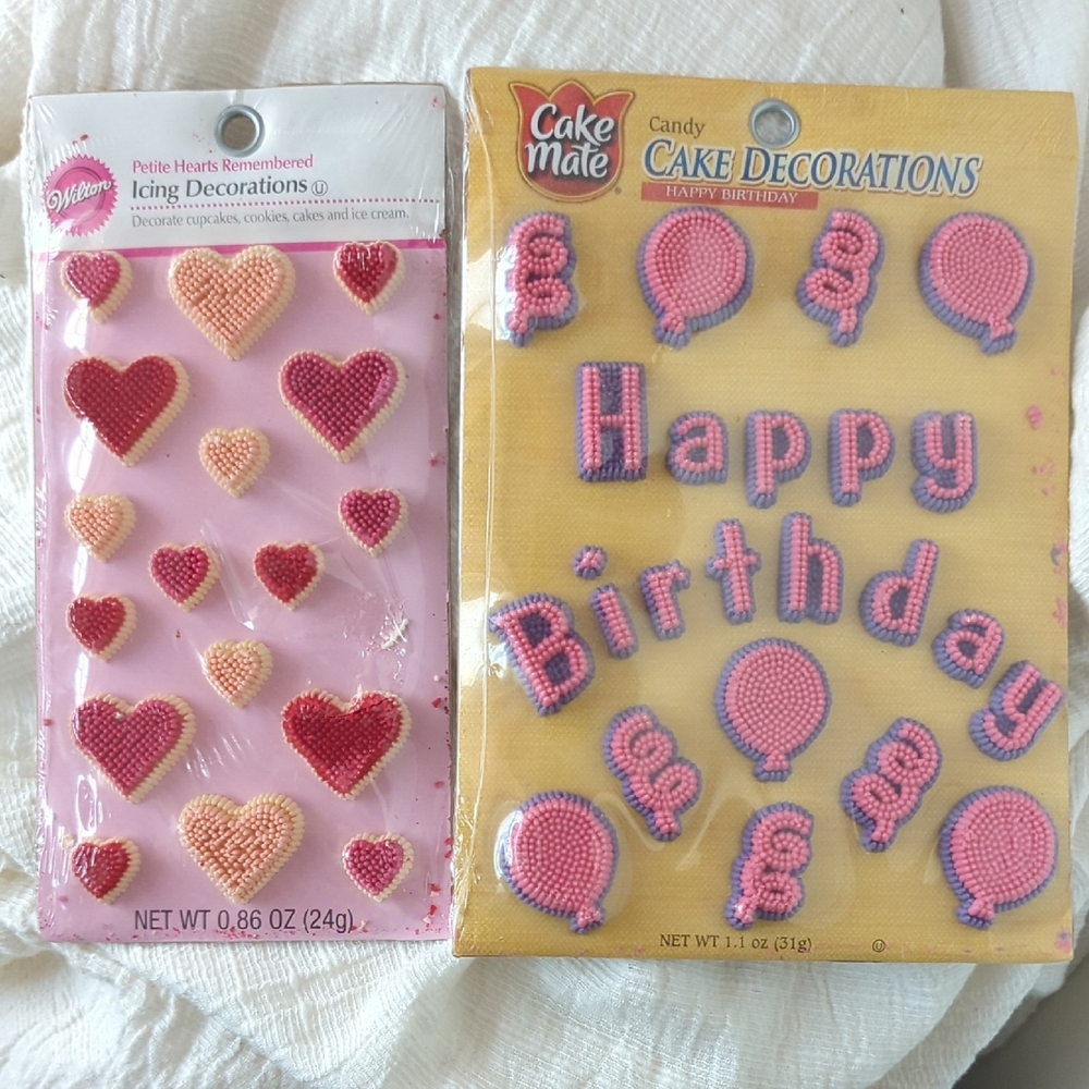 🆕 Heart and Birthday Cake Decorations Set